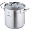 IH Compatible Stainless Steel Pot 22cm Full of Water 3 Layered Bottom Structure KIPROSTAR Commercial Use Two Hands Deep Type Dishwasher Safe (with