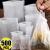 100-500 шт. Одноразовые чайные пакетики Фильтровальная бумага Нетканый материал Запаянные чайные пакетики со шнурком Кухонная посуда для чая Кофе Рассыпной чай Мешочек для специй