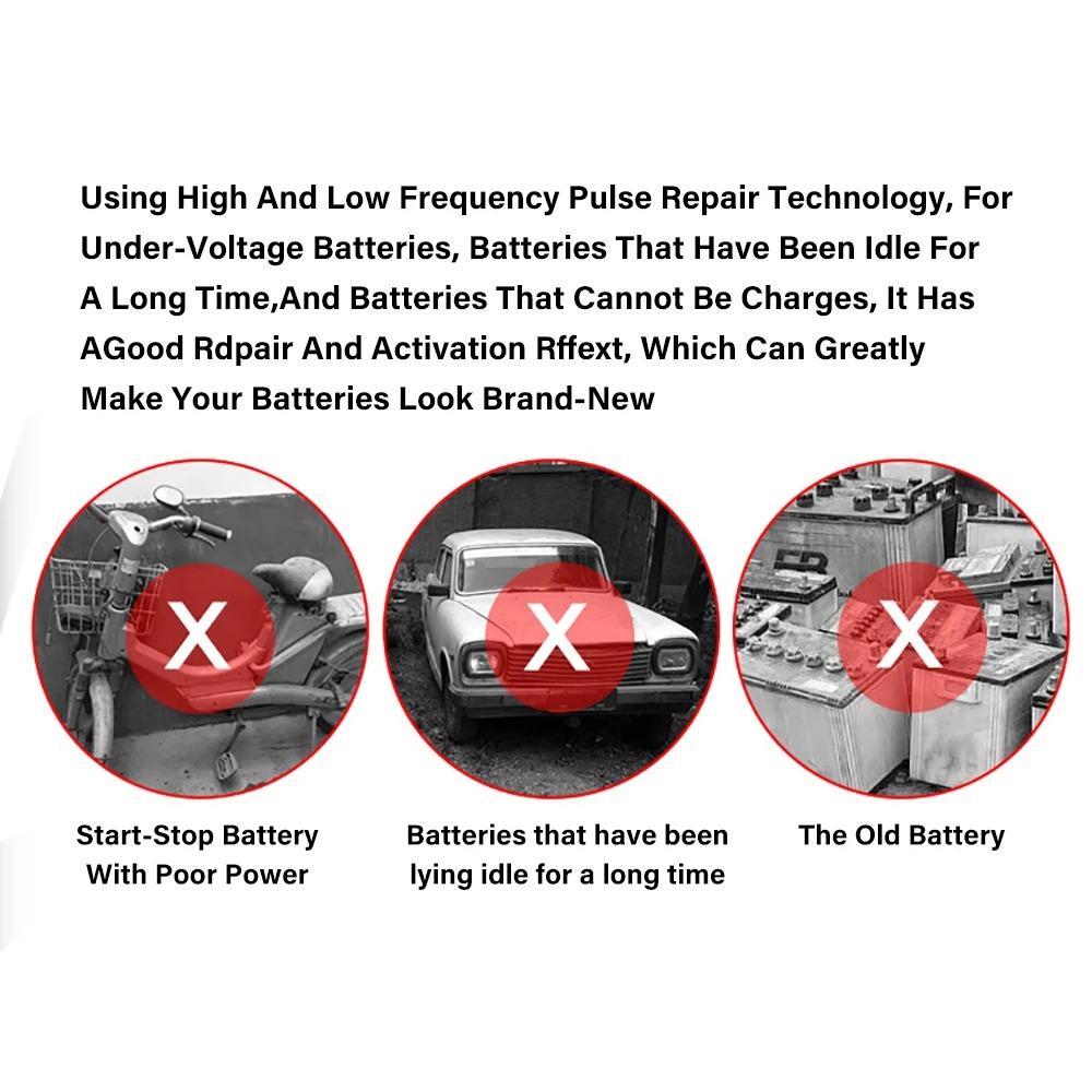 6A 12V автомобильное зарядное устройство для аккумулятора импульсный ремонт ЖК-дисплей умная быстрая зарядка AGM Deep Cycle GEL свинцово-кислотное зарядное устройство для автомобиля мотоцикла