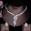 CMM Роскошный комплект из 2 шт. с цветочным цирконием, костюм, ожерелье, серьги