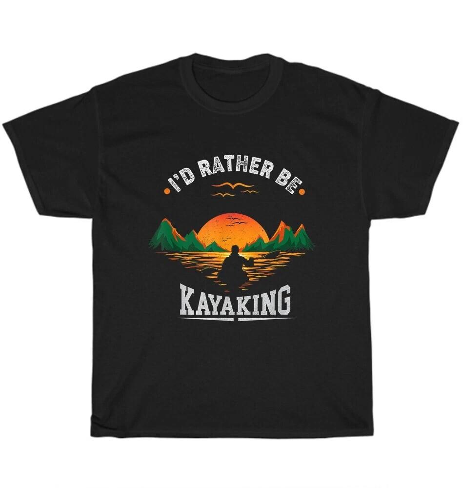I039;d Лучше быть на озере Каякинг Футболка Кануэ на озере Смешная футболка Унисекс Футболка