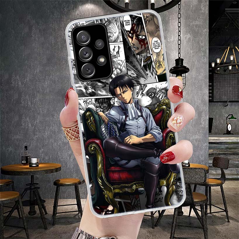 Чехол для телефона Titan Attack Levi для Samsung Galaxy A12 A22 A32 A52 A72 A02S A51 A50S A71 A70 A31 A20S Note 20 Ultra S10 A10S Galaxy