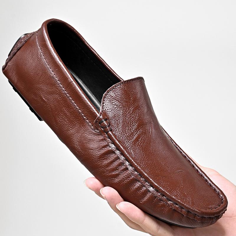 Модные весенние высококачественные белые мокасины, мужские брендовые деловые кожаные туфли из натуральной кожи и мягкой подошвы, легкие туфли для вождения