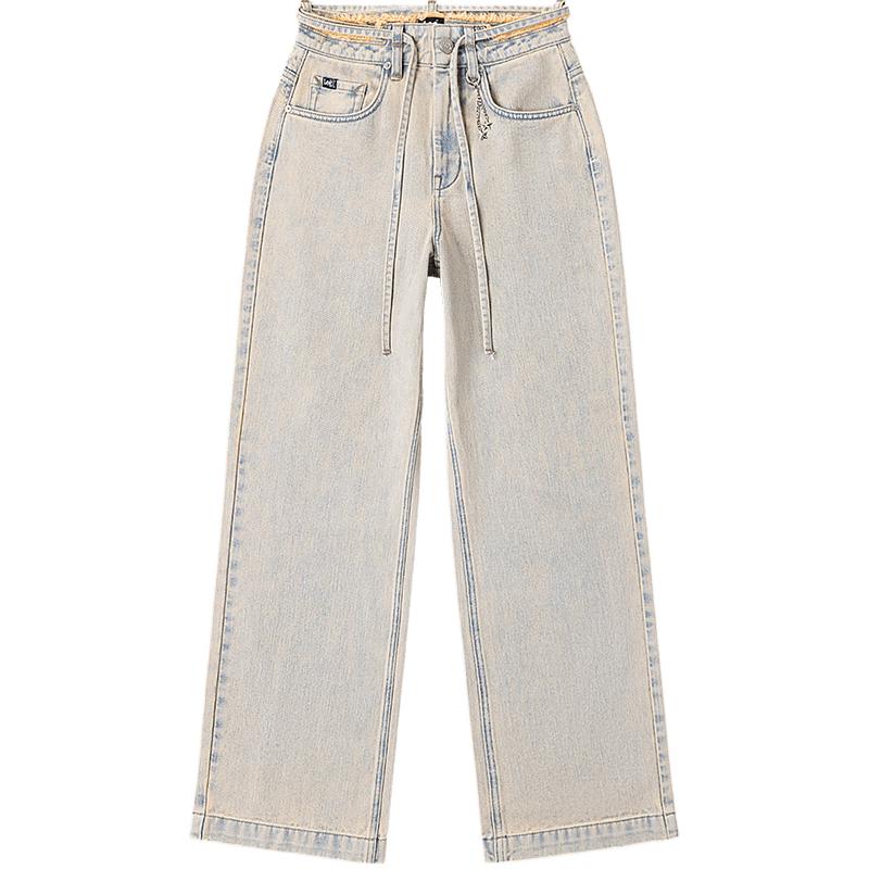 Lee Women's High-Waist Straight Wide Leg Belted Jeans