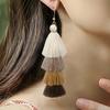 GemChic женские новые винтажные многослойные кисточки красочные длинные серьги с бахромой этнические модные серьги-крючки на день рождения рождественские украшения подарок