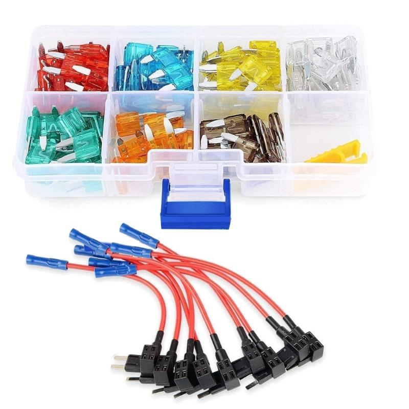 120/140Pcs Car Fuses AssortmentKit,Blade-Type Automobile Fuses,Automobile Fuses 2/3/5/7.5/10/15/20/25/30/35/40Amp