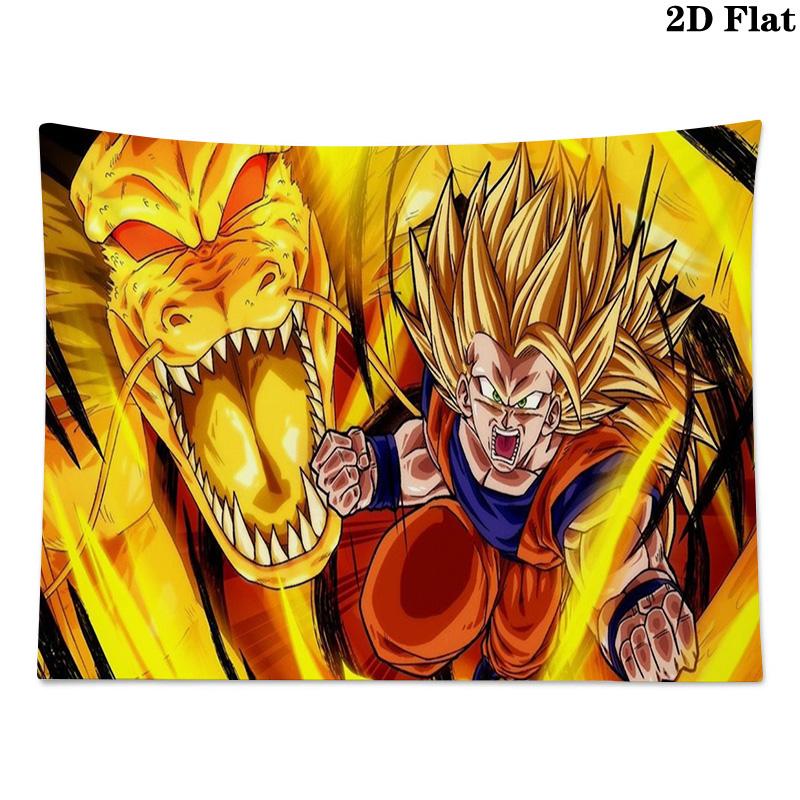 Anime Dragonball Wall Tapestry Aesthetic Wall Hanging Printed Fabric Blanket Decorative Tapestries for Bedroom Living Room Home Decor