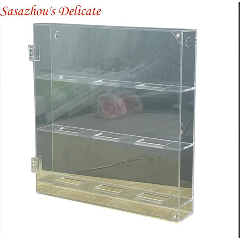 Ice Hockey Wall Mount Display Case Clear See Through Construction Dust Resistant Storage for Collectibles and Display