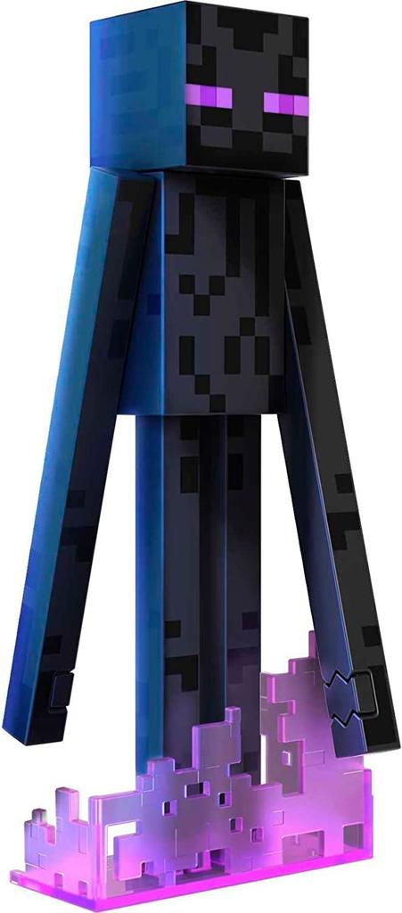 Mattel Minecraft Enderman Diamond Фигурка с аксессуарами Grass Block Enderman Размер 15 см приблизительно. [Элемент]
