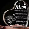 Mum Heart-Shaped Block Acrylic Plaque Birthday Mothers Day Present For Mum Mummy