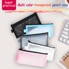 1Pc Transparent Mesh Pencil Case Office Student Pen Bag Pen Box Bill Storage Bag