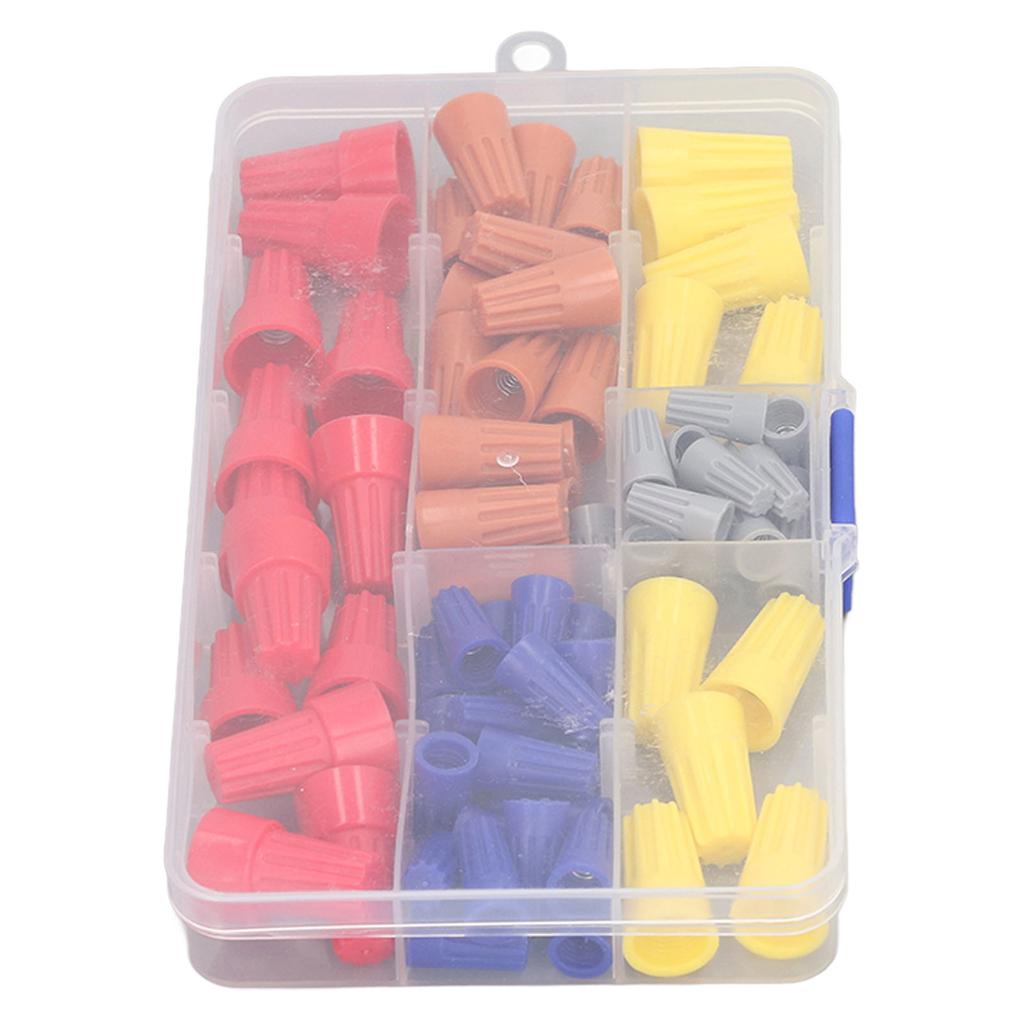 Колпачки для электрических проводов ПВХ Пружинные Скручиваемые Концевые Навинчиваемые Клеммы Набор Ассортимент Комплект с Коробкой для Хранения