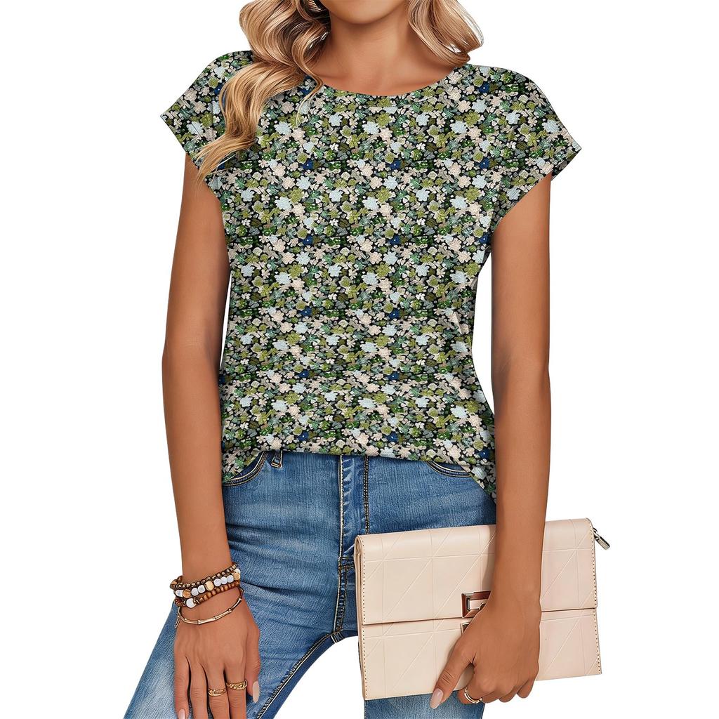 Женская модная повседневная футболка свободного кроя с ретро-принтом