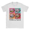 Мужская футболка Trollface Повседневная из чистого хлопка Футболки с коротким рукавом Круглый вырез Одежда Новое поступление