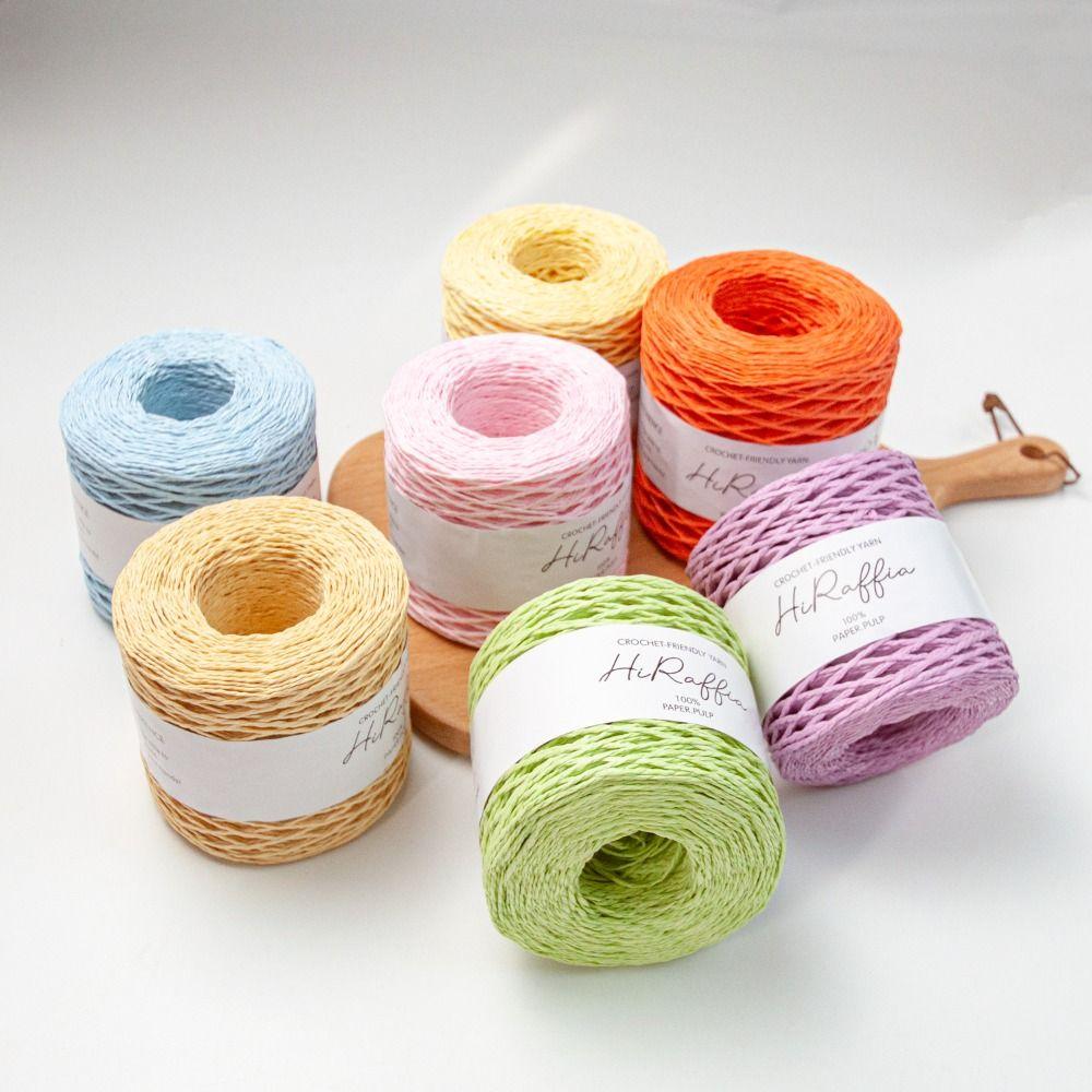 150 м Рафия Соломенная Бумажная Пряжа Рафия Лента для Упаковки Подарков Упаковочный Пояс Веревка Солнечная Шляпа