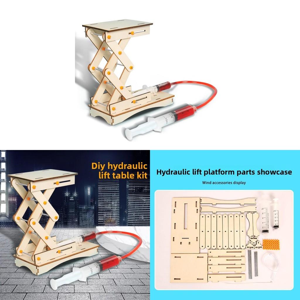 Деревянный гидравлический подъемник для детей, научный DIY-набор с обучающей физической игрушкой для детей