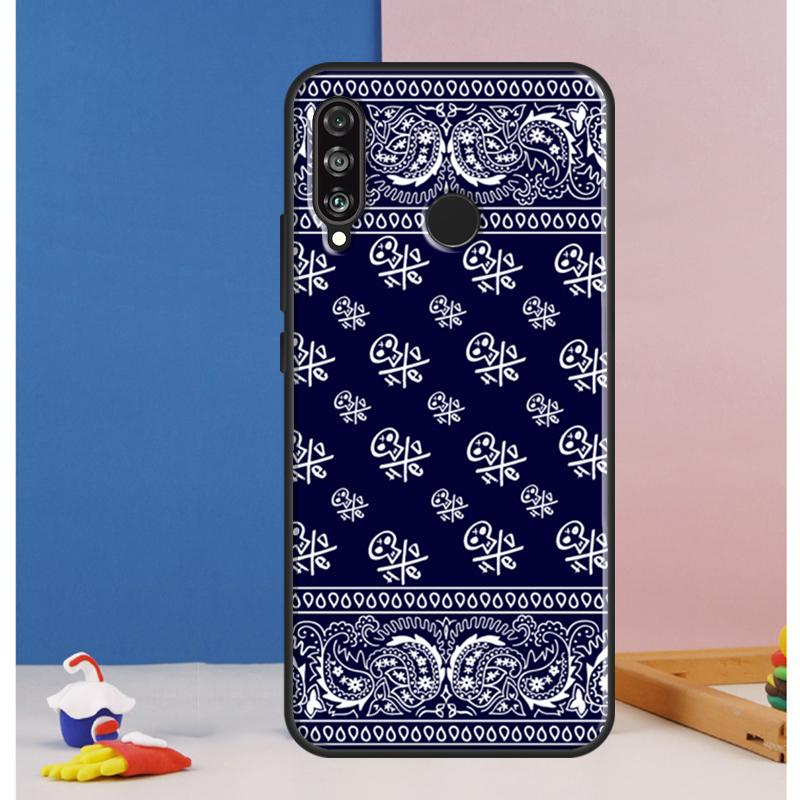 Blue Bandana Paisley Case For Huawei Nova 12s 7i 8i 11i 12i 9 10 SE Y73 Y90 Y70 Y72 Y61 Y91 P30 P40 Lite P60 Pro