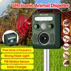 KCASA KC-JK369 Ultrasonic PIR Sensor Solar Animal Dispeller Strong Flashlight Animal Repeller
