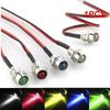 1PCS Prewired Lamp Bulb Set With Bezel HolderFor Motorbike Motorcycle 5mm 12V DC Ultra-Bright LED Indicator Light