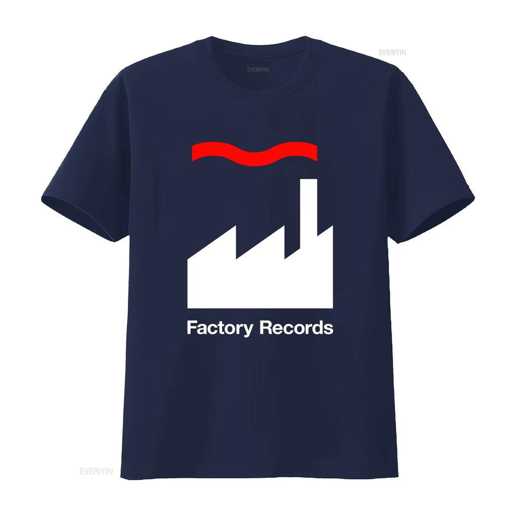 Футболка Factory Records Доступна во всех размерах S-XXL Классические черные и белые цвета винтажная стирка дизайнерская одежда Растянутая