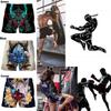 Vintage Japanese Samurai Ghost Mask Boxing Muay Thai Kickboxing Shorts Pants 3D Print Training Unisex Men Women Quick Dry Fitness Gym Sport Workout