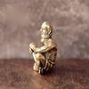 Антикварные латунные Дхарма Sratue Будда Медные фигурки Миниатюры Основатель буддизма Винтаж Твердый бронзовый орнамент Ремесленные украшения для стола