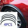 4x Carbon Fiber Car Wheel Eyebrow Arch Trim Lips Strip Mudguard Flare Protector 73*2.5cm Universal Auto Wheel Eyebrow Protectors