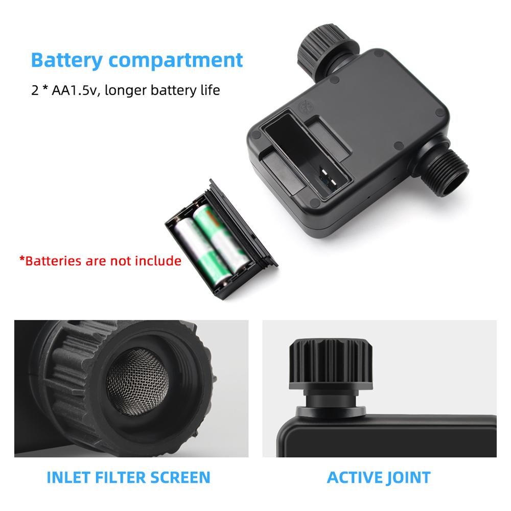 Система полива газона в саду Таймер полива Таймер дождевателя Автоматический водонепроницаемый с управлением через приложение/Задержка дождя/Ручной таймер подачи воды