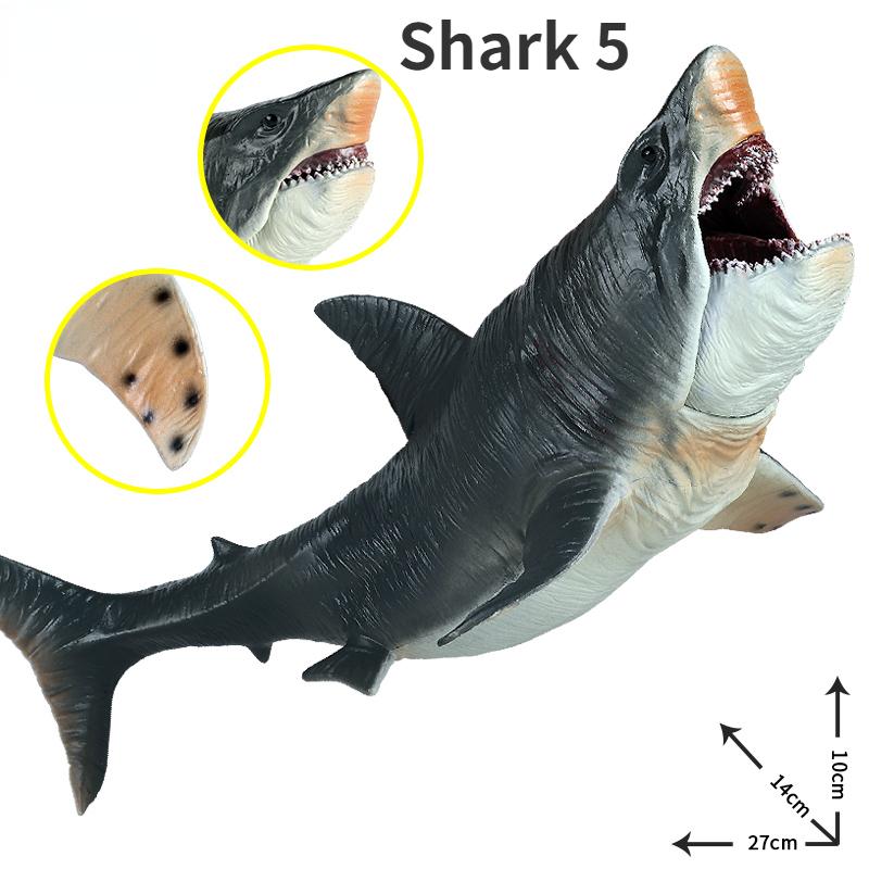 Savage Marine Sea Life Megalodon Фигурка Классические океанские животные Большая акула Модель рыбы Коллекция ПВХ Игрушка для детей Подарок