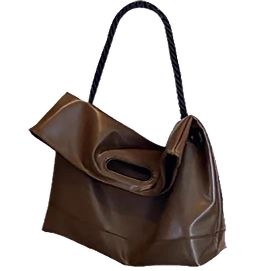 Осенне-зимняя большая сумка для женщин, новая простая мягкая сумка Pitot для студентов, учащихся в классе, сумка через плечо на одно плечо для женщин