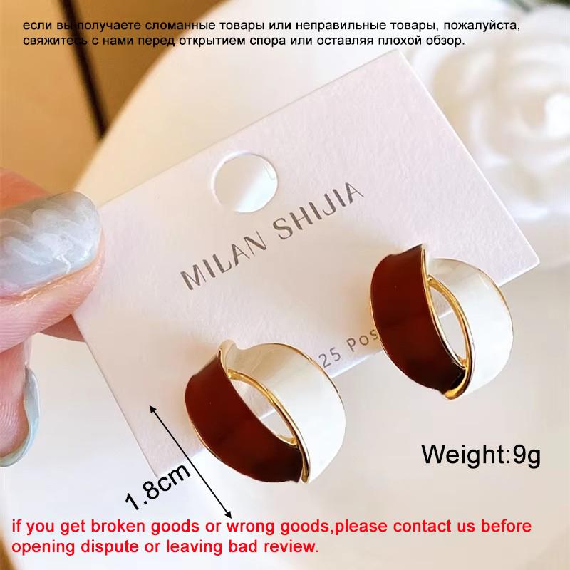 Trendy Enamel Women's Earrings Colorful Glaze Heart Drop Earrings Round Square Pendants Geometric Hanging Earrings