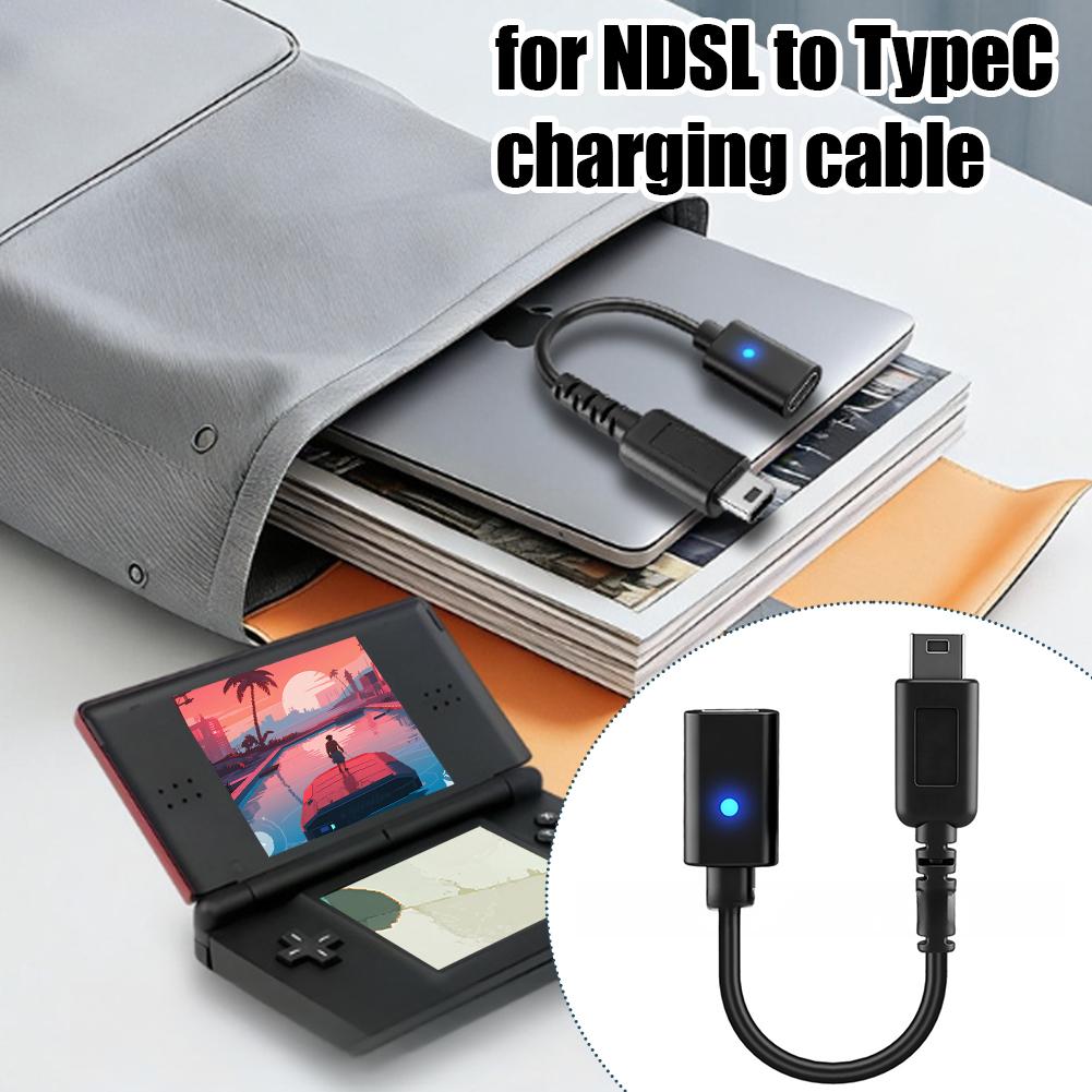 Зарядный кабель USB Type C для игровой консоли Nintendo 3Ds Ndsi 2Ds Xl, адаптер-шнур со светодиодным индикатором, шнур питания
