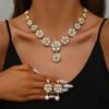 Exquisite Claw Chain Jewelry Set Luxury Necklace Earrings Set Pearl Necklaces Earrings Women