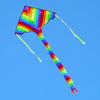 High Quality Colorful Rainbow Kite Long Tail Nylon Outdoor Kites Flying Toys for Children Kids Kite Surf Gifts