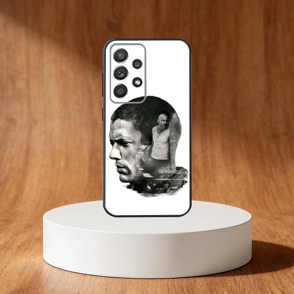 Movie P-Prison B-Break Phone Case For Samsung S25,S24,S21,S22,S23,S30,Ultra,S20,Plus,Fe,Note,10,9,5G Black Cover