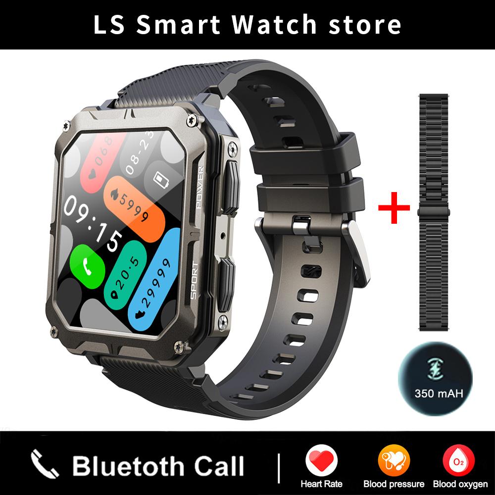 New C20 Pro Smart Watch Men Voice Assistant BT Wireless Call Business Outdoor Sports IP68 Waterproof Wristwatch For Android iOS