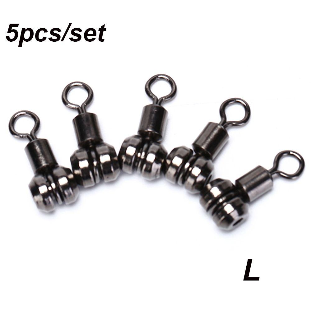 Portable Durable Stainless Steel Solid Rings Tackle Fishing Rolling Swivels Connector Ball Bearing