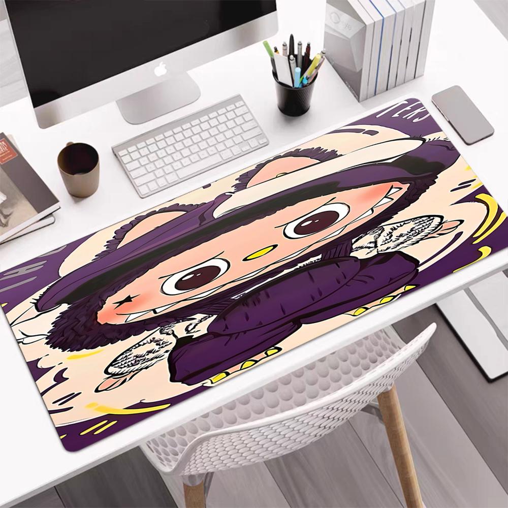 Labubu Theme Mouse Pad, Non Slip Rubber Base, Multifunctional Office & Home Decor, Perfect for Workspace Personalization.