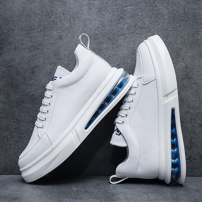Маленькие белые туфли мужские на воздушной подушке с мягкой подошвой модные трендовые туфли молодые радужная подошва повседневные Вэньчжоу сущность