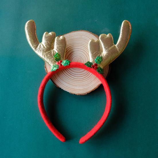 2 шт., рождественские повязки на голову, привлекательные классические оленьи рога, праздничный обруч в форме Санта-Клауса для женщин и девочек