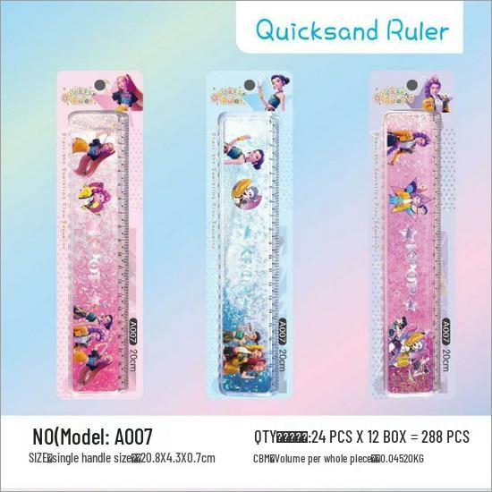 Super Mario Glitter Ruler - Cute 20cm Student Stationery