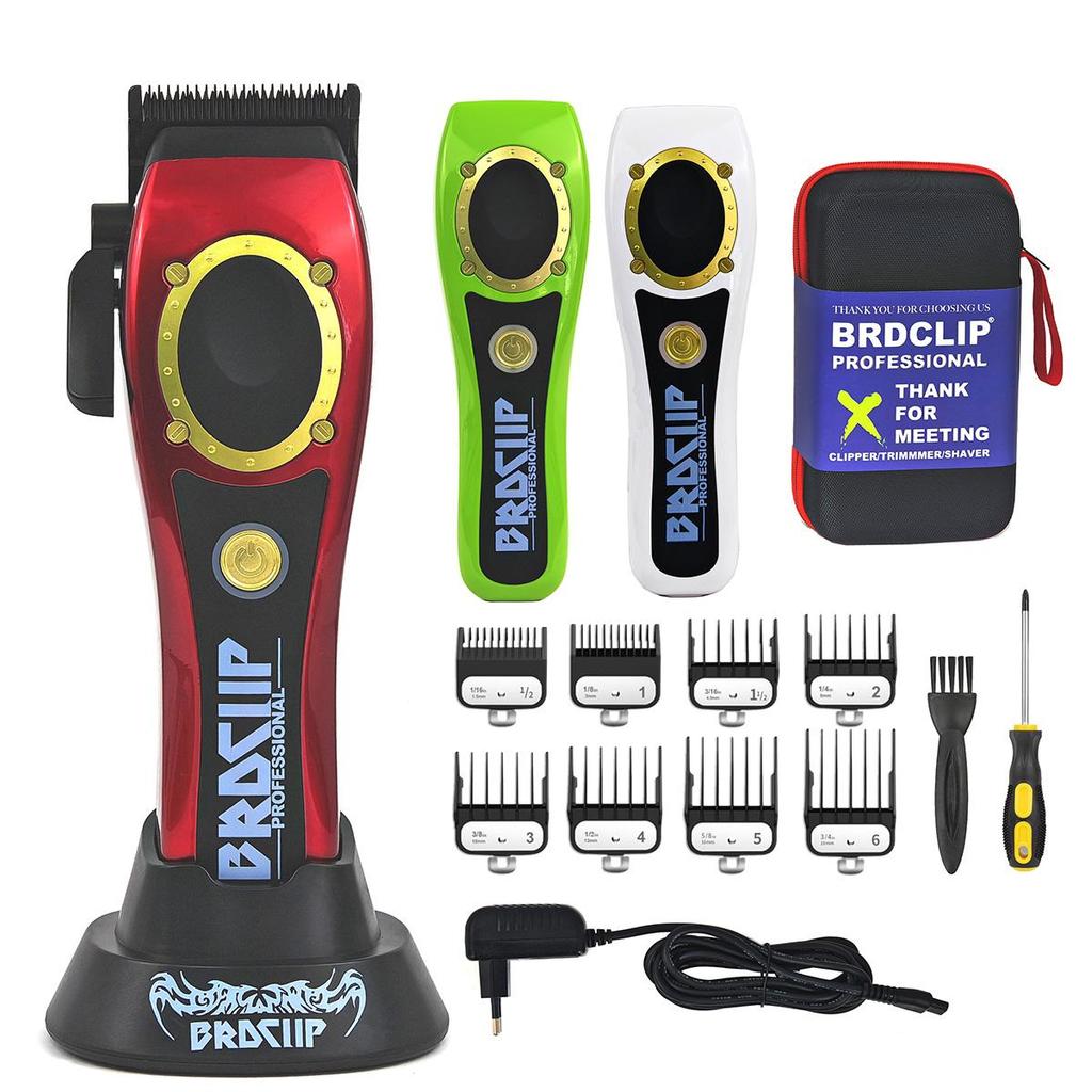 10W High Power Electric Cordless Hair Clipper BRDCLIP 3 Color Upper Cover Hair Trimmer 100PRO 8800RPM Men's Hair Cutting Machine