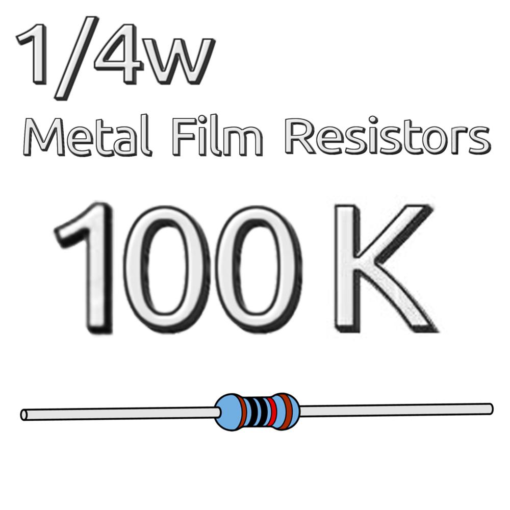 200 шт. 1/4 Вт, 0,25 Вт, 1% допуск, металлопленочный резистор 68K, 75K, 82K, 91K, 100K, 110K, 120K, 150K, 180K, 200K, 220K, 240K, 270K, 300K, 330K, 360K, 390K, 510K, Ом.
