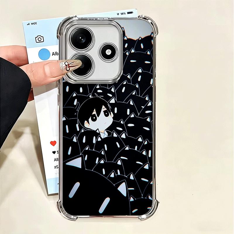 Мягкий чехол для телефона с мультяшным персонажем O-Omori для Xiaomi Poco X7 X8 Pro Max X6 X5 X3 F8 Ultra F7 M8 M7 M5S Redmi 15C 15A 15 14C 13C 12C 1