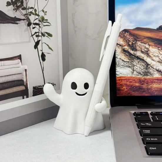 Ghost Pen Holder Halloween Desk Organizer Cute Ghost Spooky