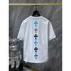 Unisex Loose Fit Cotton T-Shirt With Sanskrit Cross Sword Print Streetwear Tee