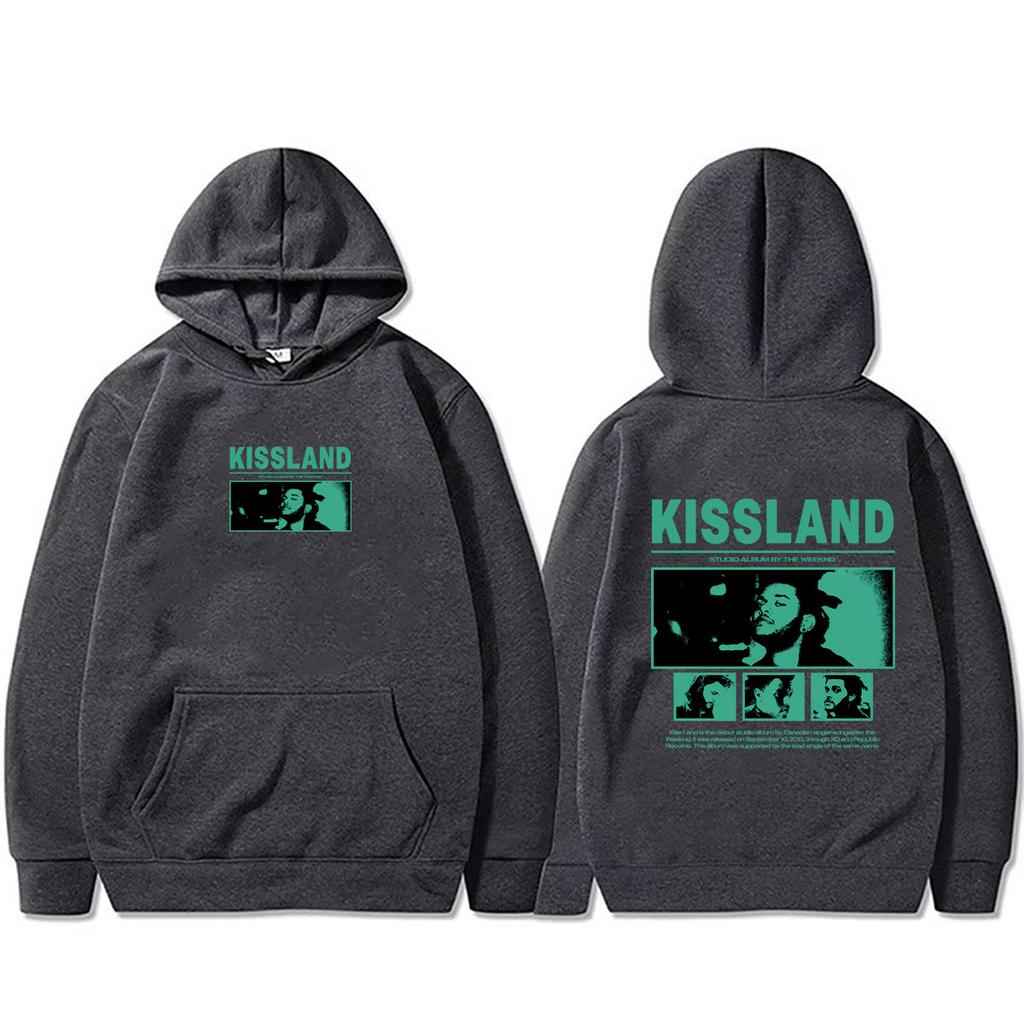 Rapper The Weeknd Kiss Land Album Graphic Hoodie Men Women Hip Hop Fashion Pop Music Streetwear Men's Casual Oversized Hoodies