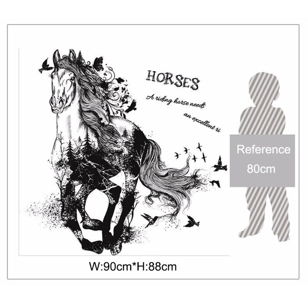 Wall Sticker Removable Running Horse Decals Home Decoration Mural for Living Room Sofa Background