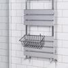 Metal Hanging Wire Basket Grid with Hooks Home Decor Supplies Wall for Office