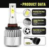 1 шт. Автомобильные яркие светодиодные передние противотуманные фары H4 H7 H1 H3 Лампы Шарики 8000 лм COB чипы с охлаждающим вентилятором Более длительный срок службы